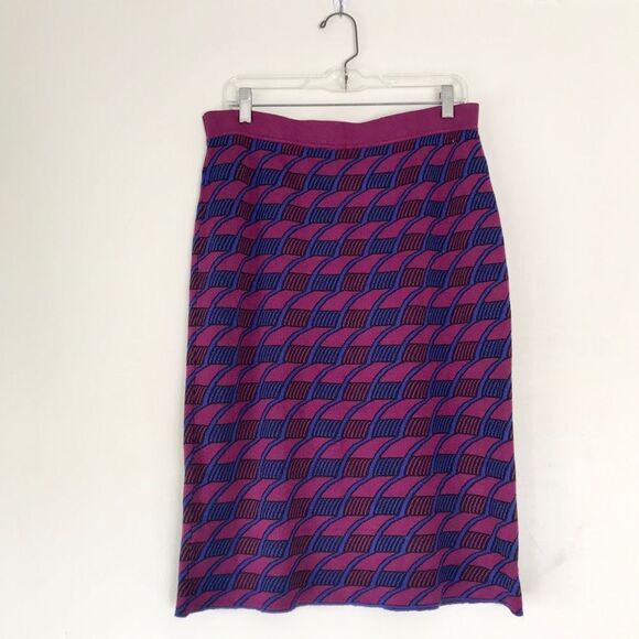 Anthropologie Patterned Sweater Pencil Midi Skirt Size XL NWT - Picture 11 of 11